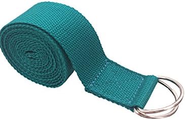 Sports Fitness Exercise Yoga Straps 6ft D-Ring for Stretching, Flexibility and Physical Therapy Multi colors (Green)