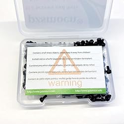 Pzsmocn 300 Pieces/100 Sets M2*4 mm Plastic Black