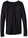 Terramar Thermasilk Spun Silk V Neck Long Sleeve Tops, Charcoal Heather, X-Large/(16)