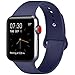 ATUP Compatible with for Apple Watch Replacement Band 38mm 40mm 42mm 44mm Women Men, Soft Silicone Band Compatible with for iWatch Series 5, 4, 3, 2, 1 (.Navy Blue, 42mm/44mm-S/M)