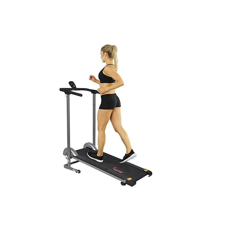 Sunny Health & Fitness Walkstation Slim Flat Treadmill for Under Desk