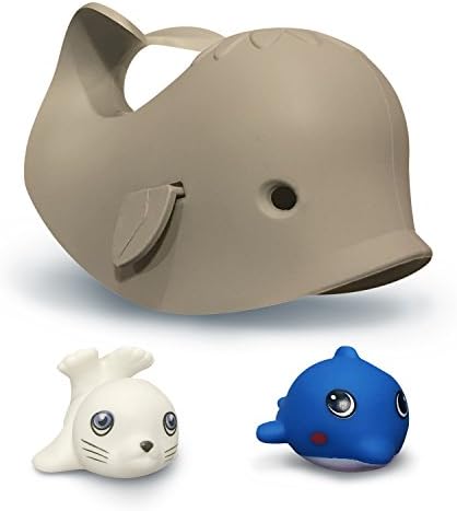 The Delightful Whale Bathtub Spout Cover &amp; Bath Toys Set of 3 by SunKewl