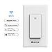 Wi-Fi Smart Wall Light Switch,Touch,Voice and Remote Control Lights and Appliances Timing Function Compatible with Alexa and Google Assistant,No Hub Required, Natural Wire Required-15A Physical Key
