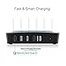 AVLT Charging Station 60W 5 Port - Qualcomm Quick Charge QC 2.0 USB Charger for Multiple Devices Tablet, Smartphone, and More Tech Gadgets - Micro USB Charging Cables Included