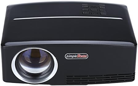 Riiai GP80 Smart Projector 1080P 1800 Lumens Keystone Correction 2200:1 USB HDMI AV VGA 800480 Portable Black