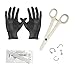 BodyJewelryOnline Belly Navel Piercing Kit, [5 Pieces Set], Includes [Needle/Forcep/Disposable Gloves/Belly Button Ring], 14g Thickness, Hypoallergenic, 100% Sterilized