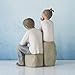 Willow Tree Brother and Sister (Darker Skin Tone & Hair Color), Sculpted Hand-Painted Figure