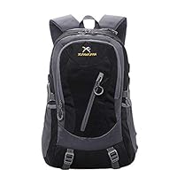 Doubmall Lightweight Travel Hiking Backpack Waterproof Outdoor Camping Hiking Daypack Sport Backpack for Men Women Black and Blue (35L Black)