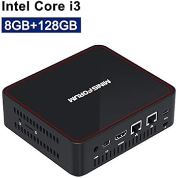 U500-H Mini PC Intel Core i3-5005U Mini Computer Windows 10 Pro, Expandable 8GB DDR3L 1600 SODIMM 128GB SSD, Linux and Chromium OS, HDMI/Mini DP/USB-C 4K@60Hz Output, 2 x Ethernet Port, 3 x USB 3.0
