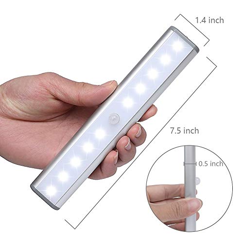 10LED Closet Light with Motion Sensor, Stickon Anywhere Portable