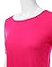Doublju Womens Basic 3/4 Sleeve Round Neck Loose Fit Long T-Shirt