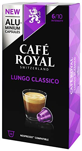 Café Royal Lungo Classico 10 Nespresso®* kompatible Kapseln (aus Aluminium, Intensität 6/10), 1er Pack (1 x 10… – Bild 4