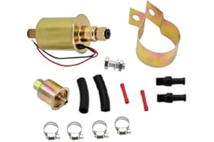 E8012S 12V Universal Electric Fuel Pump with Installation Kit Fits for Diesel & Gasoline Engine Low Pressure Pump 5-9 PSI, 30