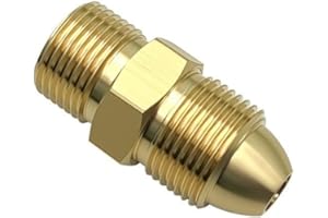 CGA580 to FOR G5/8 Cylinder Adapter Brass Gas Regulator Connector for Argon, Copper Construction, Compact Design for Versatil