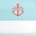 Personalized Wooden Anchor Name Sign - Nautical Wall Decor For Beach House - Custom Anchor Sign Door Hanger - Navy and Ship Art Decorations For Your Home by 48 Hour Monogram