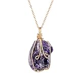 ALoveSoul Gifts Handmade Irregular Crystal Stone Necklace Gemstone Pendant