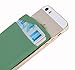 Magic Vosom Card Secure Holder Stick on Lycra Wallet Pouch Support iPhone 6 7 Samsung Galaxy and Blu Smartphones Light Green