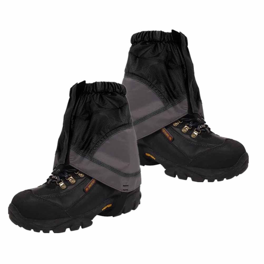 VORCOOL Outdoor Waterproof Nylon Hiking Boot Gaiters - Sand & Mud Prevention (Black)