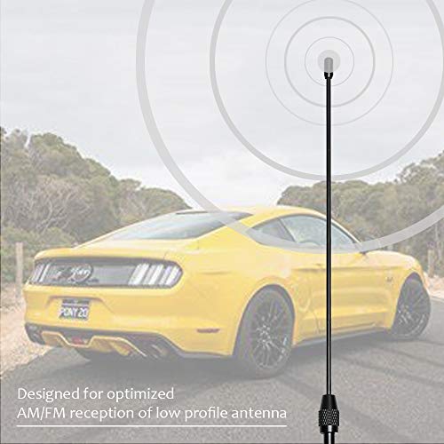 KSaAuto Antenna Accessories Compatible with 1979-2009 Ford Mustang Gt | 8 Inches Premium Metal Antenna Mast Replacement | Designed for Optimized FM/AM Radio Reception