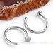 US-LONG DREAM 5 Pcs Unisex Nose Open Hoop Ring Earring Stainless Steel Nose Stud Nose Ring …