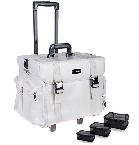 SHANY Makeup Artist Soft Rolling Trolley Cosmetic Case with Free Set of Mesh Bags - Frozen Yogurt