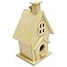 Lara's Craft Decorative Bird House, Zinnia, Unfinished with Jute cord hanger, 3.3