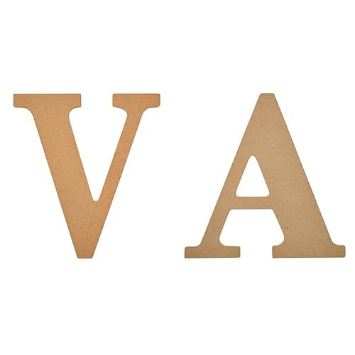 Plaid 8" Unfinished MDF Letters, Wooden A-Z Letters for DIY Arts and Crafts Projects, 63601 and 63580, 8 inch