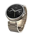 Motorola Moto 360 Androidwear Smartwatch 1st Generation - 46mm (Certified Refurbished) (Champagne Metal - Slim Fit )