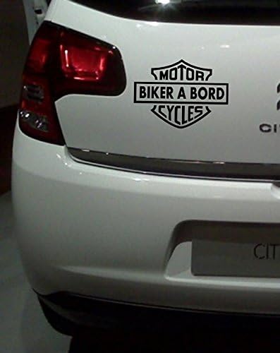 Bebe Motard A Bord Noir Par I Sticker cm Autocollant Pour Voiture Vitre Arriere Cadeaux Et Produits Derives Family Boost Autocollants Bebe A Bord