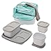 Rubbermaid Fasten + Go Sandwich Kit, Sea Foam Green, 4-Piece Set