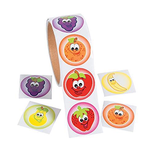 Fun Express Fruit Roll Stickers - Stationery - Stickers - Stickers - Roll - 1 P…