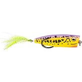SNAG Proof Zoo Pop Topwater Lure | Weedless Design for Bass Fishing | Sunrise Frog, 3/8 oz.