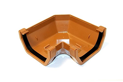 Marshall Tufflex Squareline Gutter 114mm 90 Degree Angle RWSA1 (Clay)