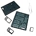 CKANDAY 2 Packs SIM Card Holders with Tray Opener Pins, Card Storage Tool Set for Standard Micro Nano Micro-SD Memory Cards, with 3 Card Adapters and 1 Eject Pins - Black