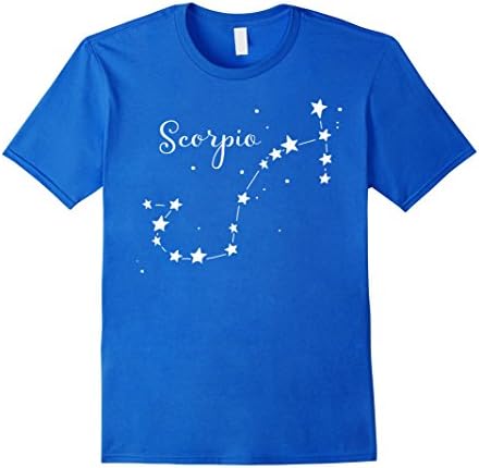 Men's Scorpio Zodiac Constellation Stars T-shirt 2XL Royal Blue