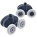 Pair Of Twin Bottom Butterfly Shower Door Rollers Wheels Runners Kit Zinc Alloy