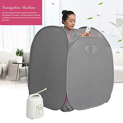 Asixx Steam Sauna, 1.5L Sauna Steamer or Portable Personal Steam Sauna,Home Spa 0-60 Minutes Timing Function,Capacity Up to 1800ml,Easy to Set up and Can Be Folded(US Plug) - Thumbnail 2