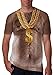 Goodstoworld Funny Graphic Tees for Men Hairy Chest Youth Teen Boys Short Sleeve Tacky T-Shirts Classic 3D Print Ugly Bare Belly Dollars Necklace Vulgar Shirts for Women Male Female Clothes Medium