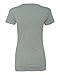 Next Level Womens CVC Deep V Tee (6640) Dark HTHR Gray XL