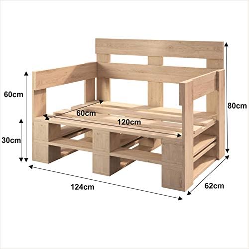 Naturmöbel Sofa - Palettenmöbel Europaletten Indoor und Outdoor Lounge