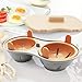 Microwave Egg Poacher BPA Free & Dishwasher Safe Dual Caves Poached Egg Maker Double Cups Egg Cooker Microwave Poached Egg Steamer Kitchen Gadget (Nordic Orange)