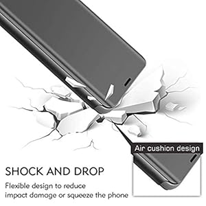 KERUN Cover per Oppo A91, Custodia Luxury Mirror Leather Magnetic Flip Stand Protective Case in Pelle PU Premium Cover a… - immagine 6