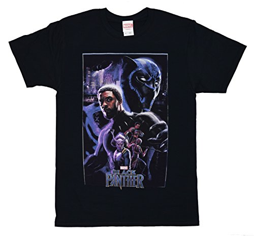 Marvel Black Panther Epic Wakanda View Mens T-Shirt (Large, Black) Marvel Black Panther Epic Wakanda View Mens T-Shirt (Large, Black)