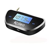 Kollea Wireless In-car FM Transmitter Radio Adapter for All Smartphones Audio Players W 3.5mm Audio Jack