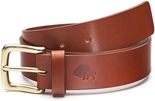 Ezra Arthur No. 1 Belt | Cognac/Brass Buckle Size 36