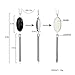 HUIMEI Long Tassel Pendant Necklace with Double Color Oval Shape Stone Reversible Pendant