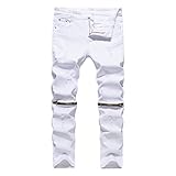 DEITP Boy's Slim Fit Skinny Ripped Distressed Zipper Jeans with Holes