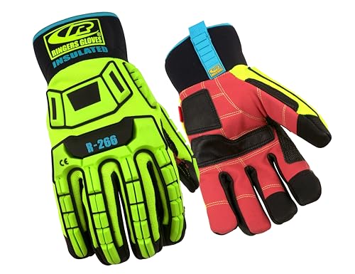 Ansell Ringers R266 Guanti di sicurezza da lavoro, Protezione meccanica, taglia 12 (3XL), Verde (5 Paia)