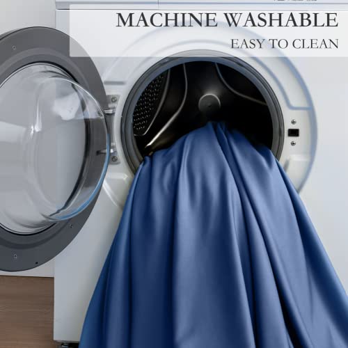 LIANLAM Queen Bed Sheets Set - Super Soft Brushed Microfiber 1800 Thread Count - Breathable Luxury Egyptian Sheets 16-Inch Deep Pocket - Wrinkle and Hypoallergenic-4 Piece(Queen, Navy Blue)