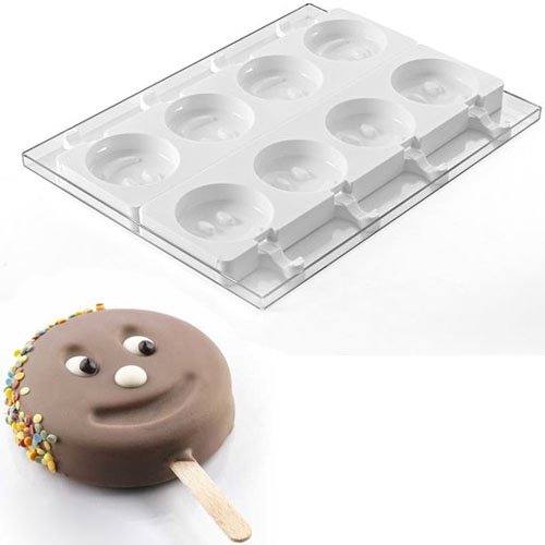 Click Here to See More Images Silicone Mold for Ice Cream Pops: Smiley Face